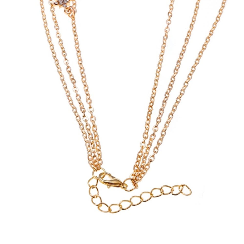 Celestial Layered Delicate Dainty Gold Choker New - Picture 2 of 7
